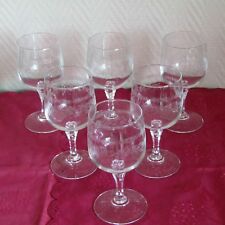 6 Matignon Model Crystal Arches Liquor Glasses Lot3