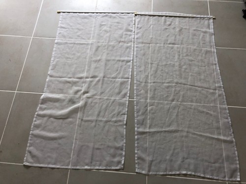 Rideaux voilage blanc paire - voilage,
