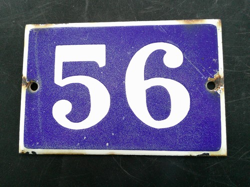 Plaque emaille ancienne - ancienne, numero