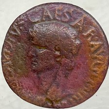 Large Ancient Rare Roman Coin 41-50 AD Emperor Claudius I Minerva Toned Nice