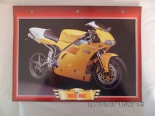 CARTE FICHE MOTO DUCATI 996 S