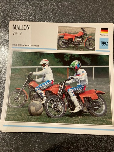 Carte fiche moto collection - moto,