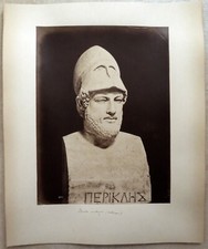 1870s Albumen Print Photo Greek Bust of Pericles - Greece