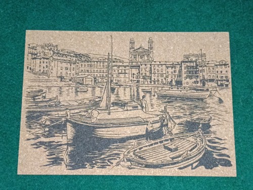 Cpa peinture sur liège - peinture,
