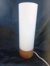 Lampe scandinave vintage lamp 1950 lampe opaline bois teck dlg Louis Kalff lamp
