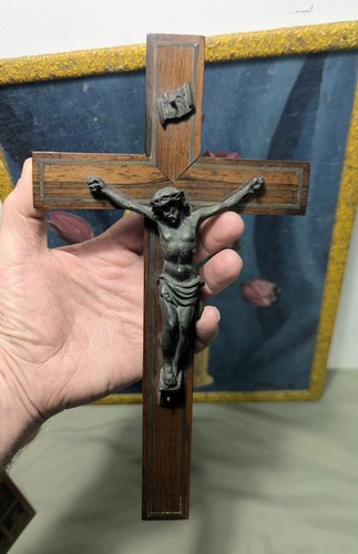Ancien crucifix christ - crucifix, en