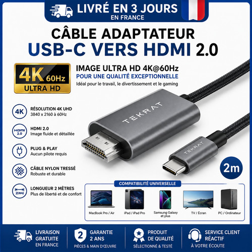Câble adaptateur usb - câble, vers