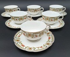 LIMOGES HAVILAND - 6 TASSES À THÉ EN PORCELAINE Modèle MOZART CHANTOUNG