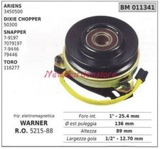 Embrayage Électromagnétique Warner Tondeuse Ariens Dixie Chopper 011341
