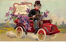 Angel - No. 76595 - Happy Feast - Boy wearing angel wings, driving u