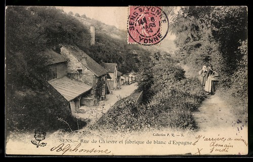 Cpa sens rue chèvre - cpa, de