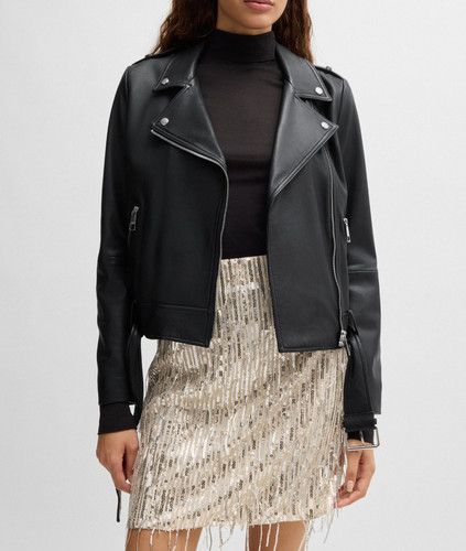 Veste cuir noir - en,
