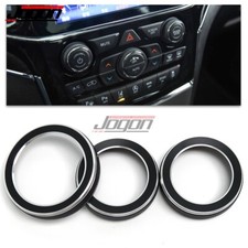 Black AC Radio Switch Button Trim Ring Knob Cover For Jeep Grand Cherokee 14-21