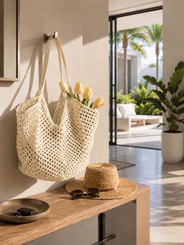 Sac plage paille - sac,