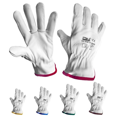 Gants travail cuir - cuir, fleur