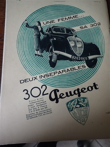 Peugeot une femme 302 - et, sa