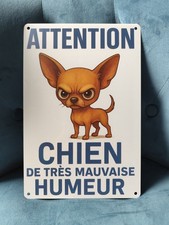 Plaque métal humour chien