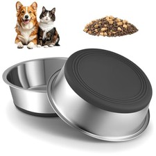 2 pcs Gamelle Chien INOX 900