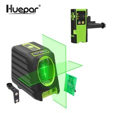 Ligne transversale verte du niveau du laser Huepar avec mode impulsion + trépied