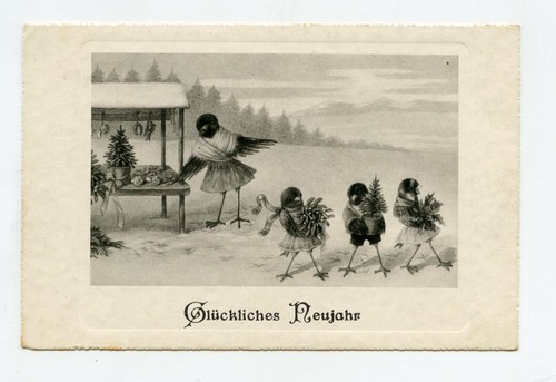 Bonne année oiseaux - année,