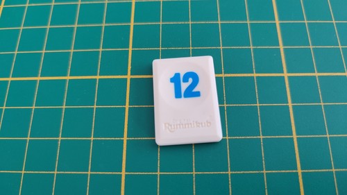 Tuile chiffre bleu - tuile,