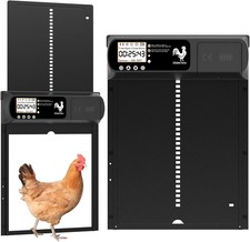 Poulailler Automatique Batterie, Minuterie et Capteur de Lumière, YOARMYT T01