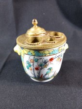 Encrier Porcelaine Bronze