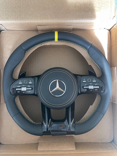 Volant sport amg jaune - volant,