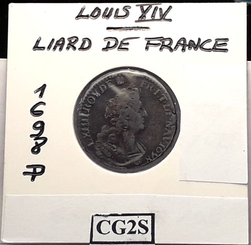 Louis xiv liard - france, 1698