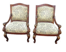 63727  Pair Bergere Armchair Chairs