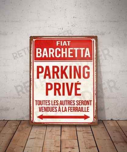 Plaque métal vintage fiat - plaque,