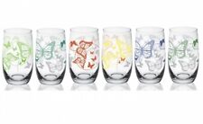 6 Verres Long Drink 350Ml Avec Des Papillons Colorés Verres À Jus Verres À Boire