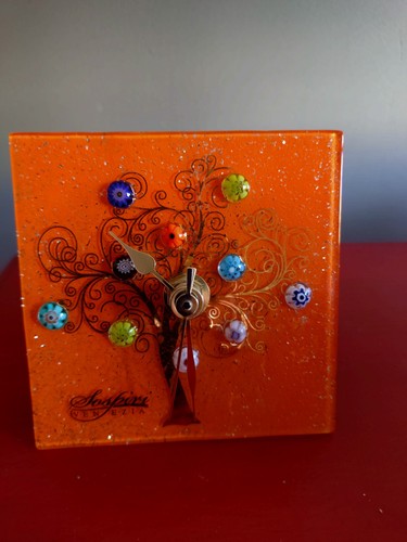 Horloge bureau verre murano - de,