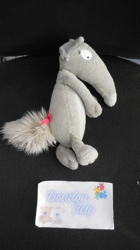 Doudou peluche louve gris - doudou,
