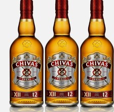 3 bouteilles 70cl CHIVAS XII
