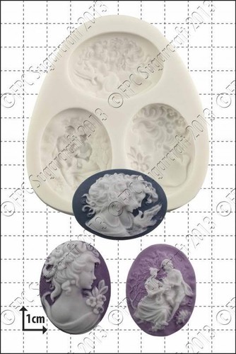Moule silicone grand camées - silicone,