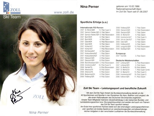 Nina perner autogrammes - nina,