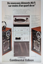 CONTINENTAL EDISON Vintage Print Ad !! " THE HIFITHEQUE "