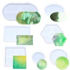 Lot de 7 moules en silicone différentes formes en silicone moules pour résine...