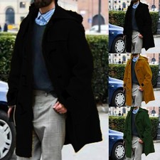 Manteau homme laine boucle capuche veste épaissie décontractée style trench v