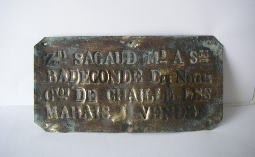 19.5x10cm ancienne plaque