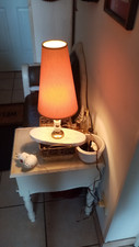 Lampe a poser en marbre blanc