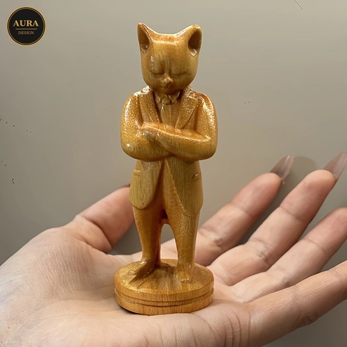 Statue chat bois 9 - en,