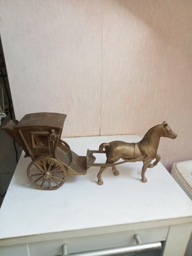 Cheval charette laiton - et, en