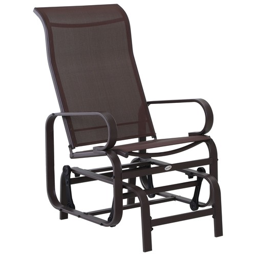 Brown outdoor glider - outdoor, glider: