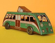 ANTIQUE BAZAAR TOY - PENNY TOYS TOLE - BUGATTI RAILROAD N°2932 - FRANCE 1930