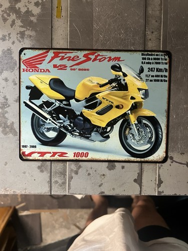 Plaque métal honda vtr - métal, 1000