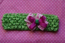 Magnifique Bandeau  pour BEBE reborn / poupon / petit ours brun ou autre poupée.