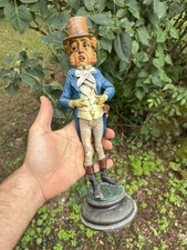 Candleholder Guillemin caricature ruler polychrome XIX Eme man