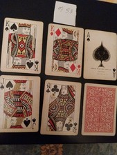 carte à jouer jeu portraits anciens anglais 5 cartes état correct